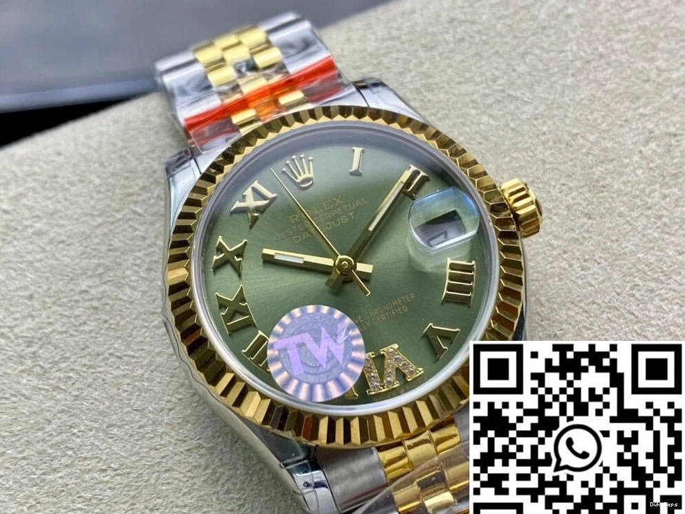 Green 31MM Dial Factory 178273 Rolex TW Datejust 0923